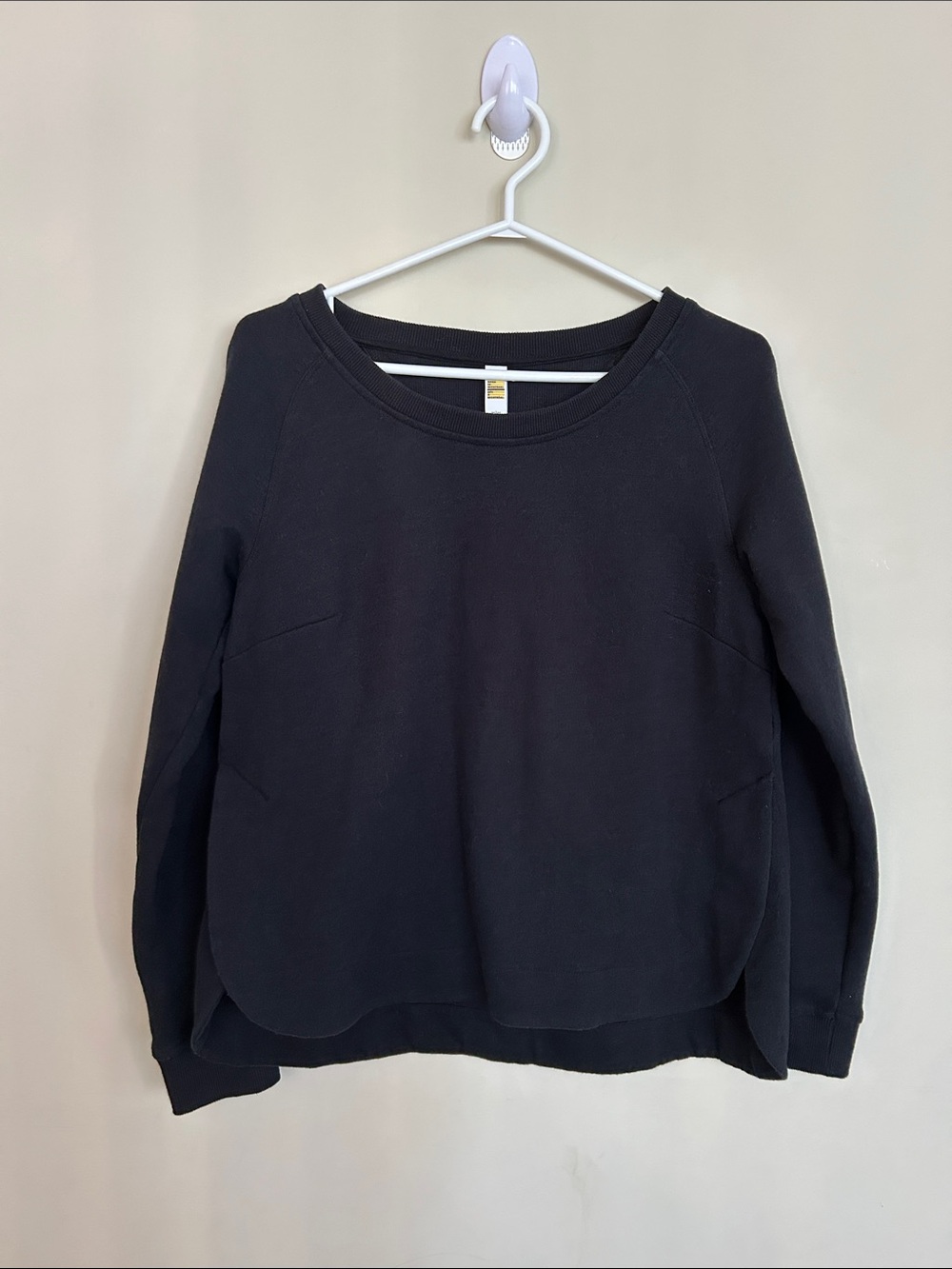Lole Black Boxy Crewneck Sweatshirt, Size M